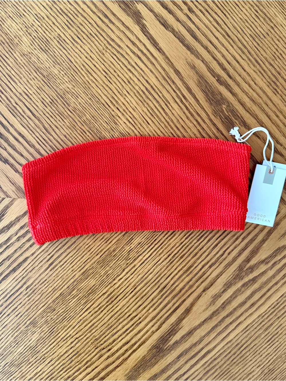 GOOD AMERICAN Always Fits Bandeau Bikini Top - Bright Poppy